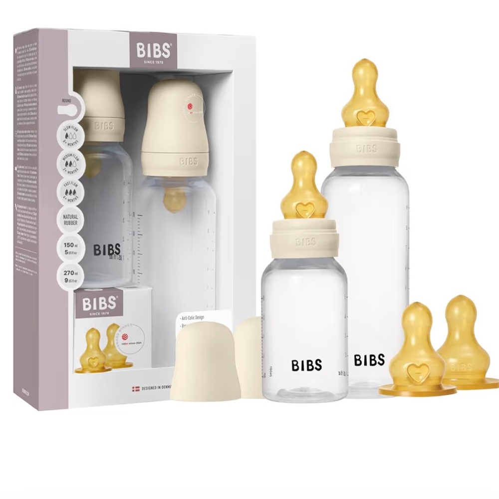BIBS Baby Bottle Set with Ivory Nipples